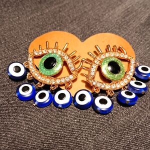 Blue Evil eye earrings